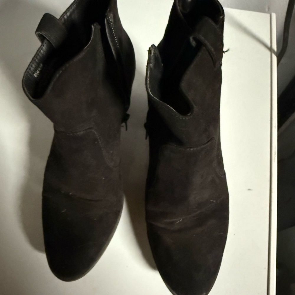Madeline Black Suede Ankle Booties